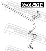 FEBEST SZSB-014 Mounting, stabiliser bar
