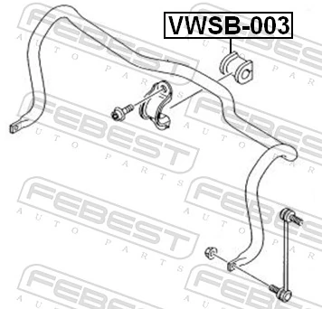 Mounting, stabiliser bar VWSB-003