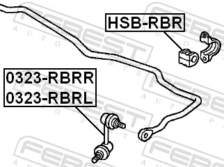 Link/Coupling Rod, stabiliser bar 0323-RBRL