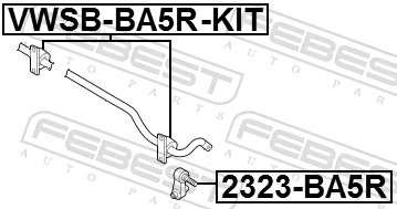 Repair Kit, stabiliser bush VWSB-BA5R-KIT