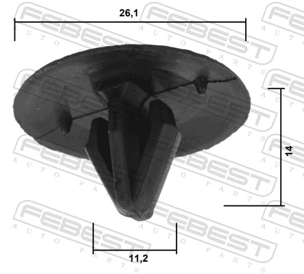 FEBEST 88570-186 Clip, trim/protection strip