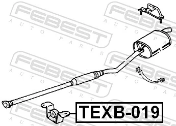 FEBEST TEXB-019 Mounting Kit, exhaust system