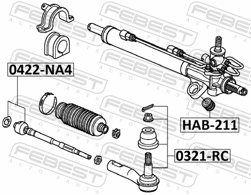 FEBEST 0321-RC Tie Rod End