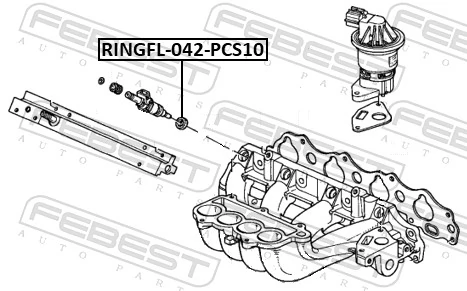 FEBEST RINGFL-042-PCS10 Seal Ring, injector