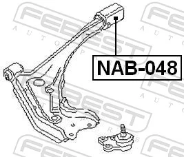 FEBEST NAB-048 Mounting, control/trailing arm