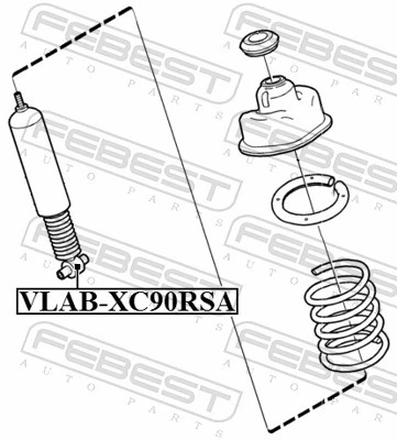 Bush, shock absorber VLAB-XC90RSA