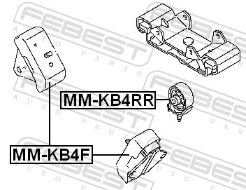 Mounting, engine MM-KB4RR
