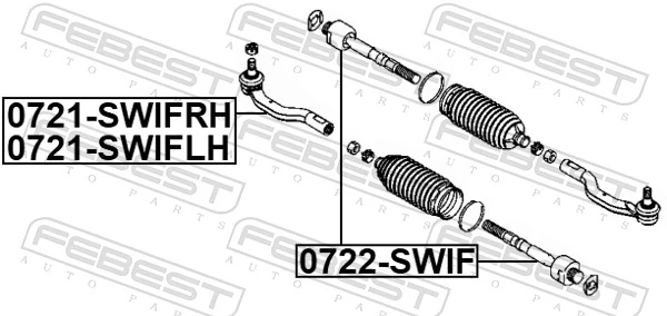 FEBEST 0721-SWIFLH Tie Rod End
