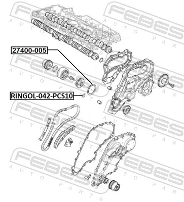 FEBEST 27400-005 Seal Ring, oil cooler (lubrication)