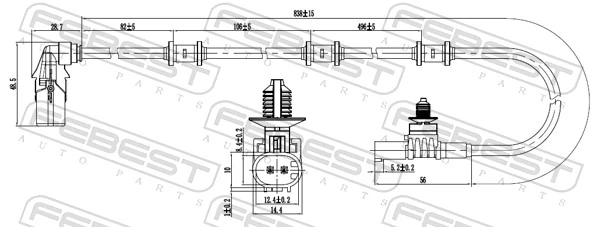 Sensor, wheel speed 16606-007