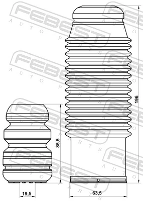 Dust Cover Kit, shock absorber HYSHB-SPORIIF-KIT