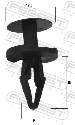 Clip, trim/protection strip 88570-153