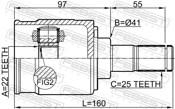 Joint Kit, drive shaft 2211-FBMTLH