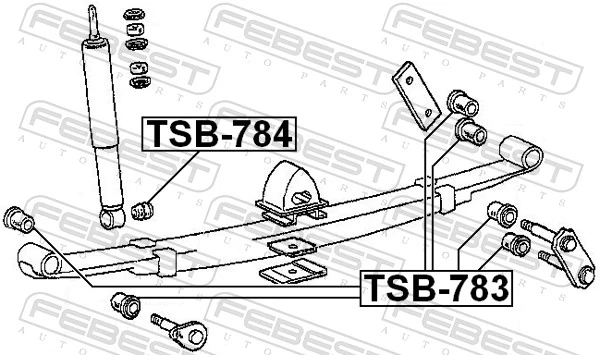 Spacer Bush, shock absorber TSB-784