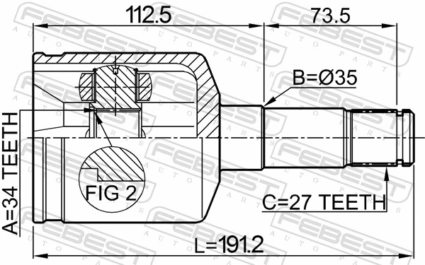 Joint Kit, drive shaft 1011-CAPLH
