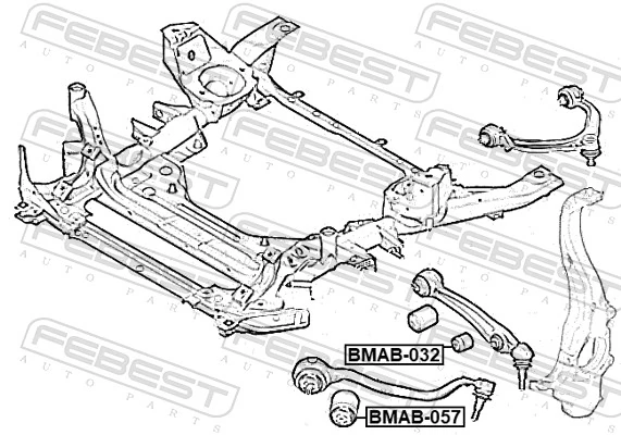 FEBEST BMAB-057 Mounting, control/trailing arm