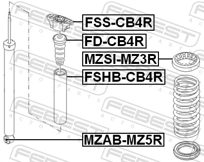 Suspension Strut Support Mount FSS-CB4R