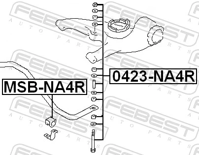 FEBEST 0423-NA4R Link/Coupling Rod, stabiliser bar