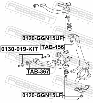Mounting, control/trailing arm TAB-367