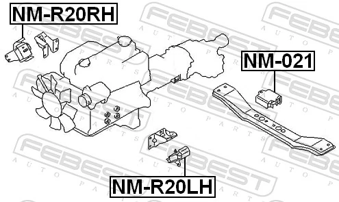 Mounting, engine NM-021