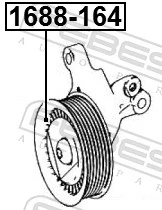 Deflection/Guide Pulley, V-ribbed belt 1688-164