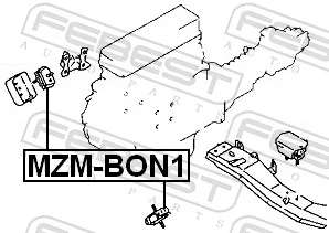FEBEST MZM-BON1 Mounting, engine
