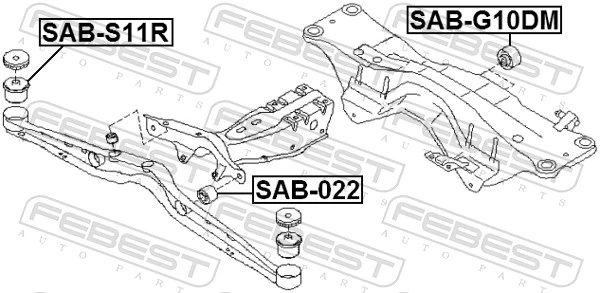 FEBEST SAB-G10DM Mounting, differential