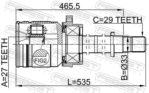 Joint Kit, drive shaft 0211-J31RH