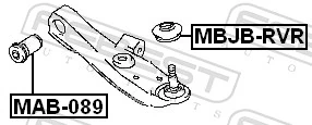 Mounting, control/trailing arm MAB-089