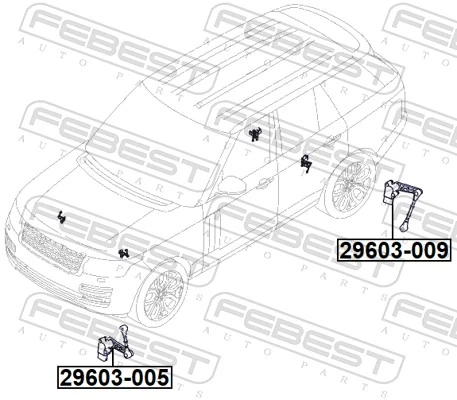 FEBEST 29603-009 Sensor, headlight levelling