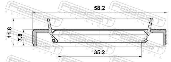 FEBEST 95JBY-36580812X Seal Ring, wheel hub