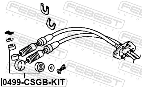 FEBEST 0499-CSGB-KIT Bearing, selector-/shift rod