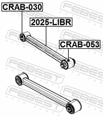 FEBEST 2025-LIBR Control/Trailing Arm, wheel suspension