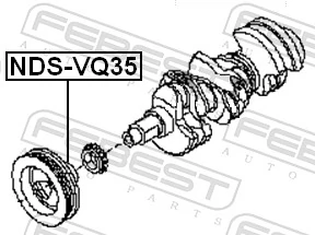 FEBEST NDS-VQ35 Belt Pulley, crankshaft