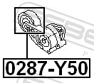 FEBEST 0287-Y50 Tensioner Pulley, V-ribbed belt