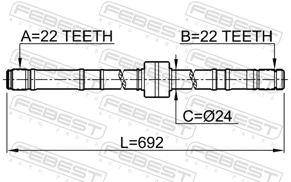 Drive Shaft 0212-P10RH