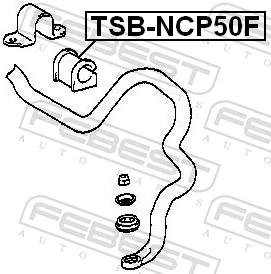 FEBEST TSB-NCP50F Mounting, stabiliser bar