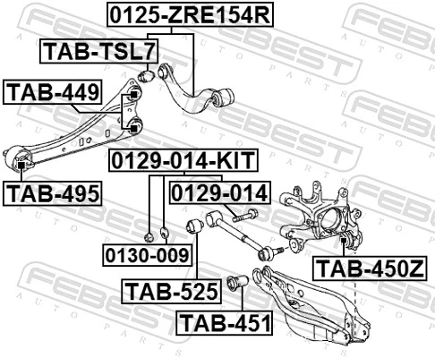 FEBEST 0129-014-KIT Camber Correction Screw Set