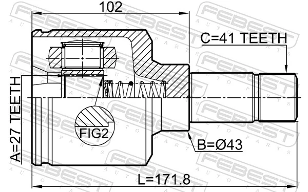 Joint Kit, drive shaft 2511-BOX3LH