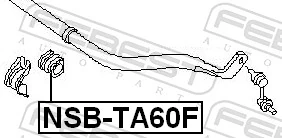 FEBEST NSB-TA60F Mounting, stabiliser bar