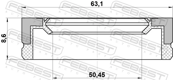 FEBEST 95BFY-52630909X Seal Ring, wheel hub