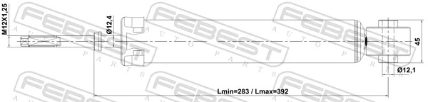 FEBEST 02110-020R Shock Absorber