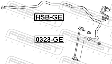 Link/Coupling Rod, stabiliser bar 0323-GE