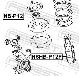 Protective Cap/Bellow, shock absorber NSHB-P12F