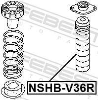 FEBEST NSHB-V36R Protective Cap/Bellow, shock absorber