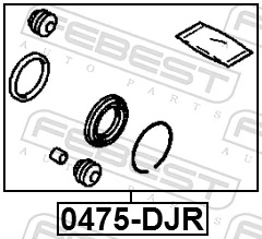 Repair Kit, brake caliper 0475-DJR