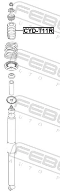 FEBEST CYD-T11R Rubber Buffer, suspension