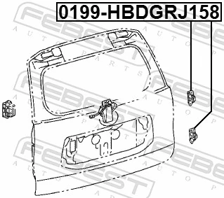 FEBEST 0199-HBDGRJ158 Door Hinge