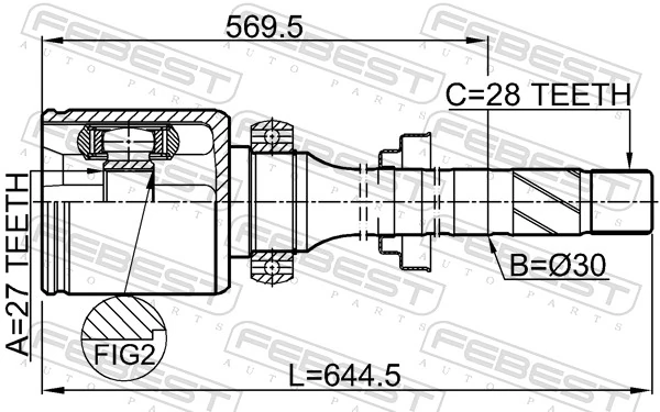 Joint Kit, drive shaft 2911-FLIIMTRH