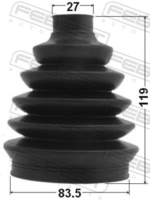 Bellow, drive shaft 0117P-ACV30